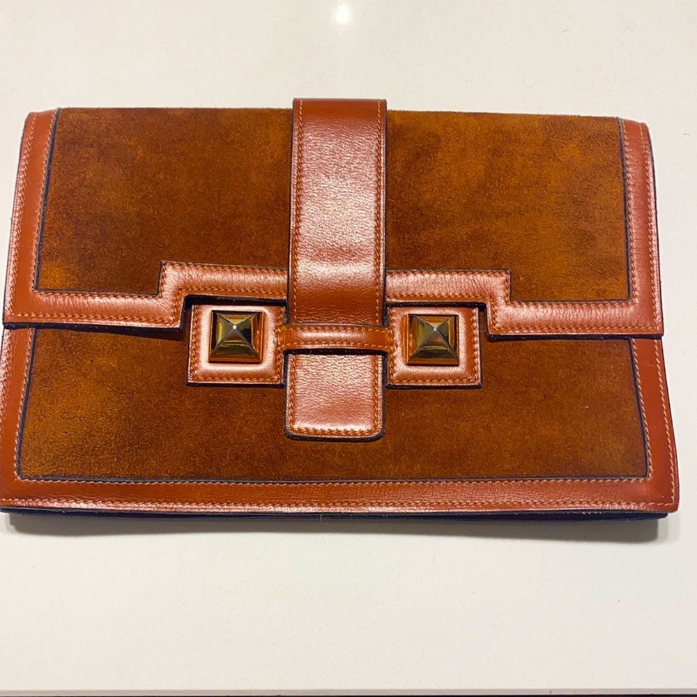 Small leather clutch